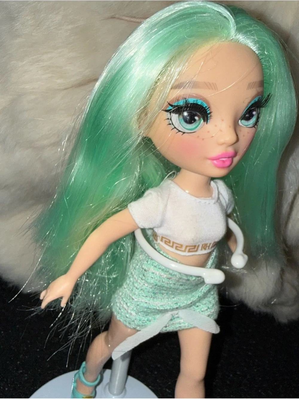 Rainbow high doll mint hair